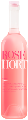 Butelka wina różowego wytrawnego, Merlot Rose, późny zbiór 2023 rok