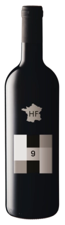 Butelka wina czerwonego wytrawnego, HF9,  2015 rok