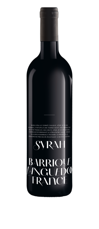 Butelka wina czerwonego wytrawnego, Syrah 2019 rok