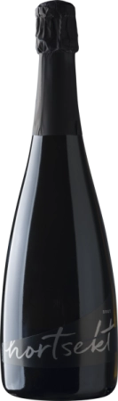 Butelka wina musującego wytrawnego, białego, sekt