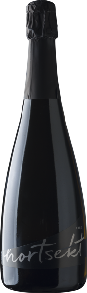 Butelka wina musującego wytrawnego, białego, sekt